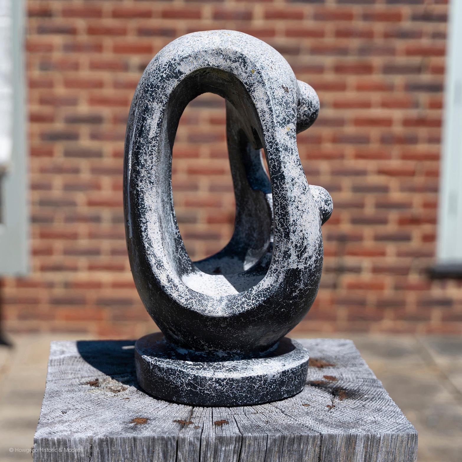 Sculpture Stone Mother & Child Biomorphic Mid-Century Modern In Good Condition For Sale In BUNGAY, SUFFOLK