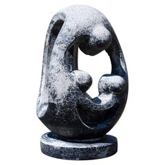 Scultura in pietra Mother & Child Biomorfo Mid-Century Modern