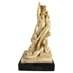 Sculpture "the Rape of Polissena, Reproduction of A.Santini, Italy, 1960