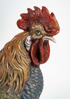 Sculpture « Le coq », bronze de Vienne, par Franz Bergmann
