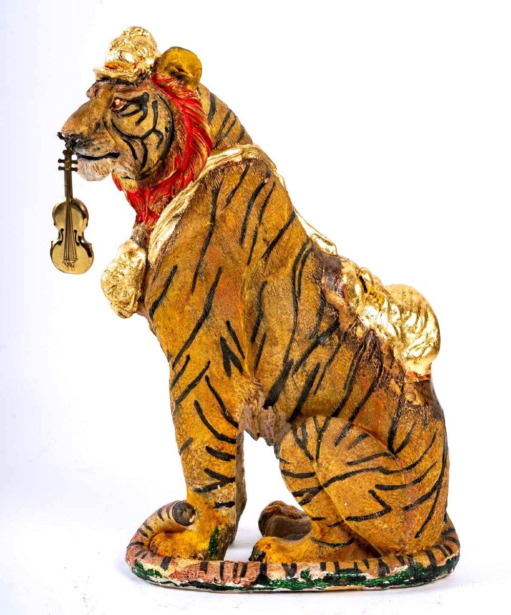 Sculpture The Tiger And The Bulldog (Le tigre et le taureau) - Aaron Hinojosa - XXe siècle en vente 1