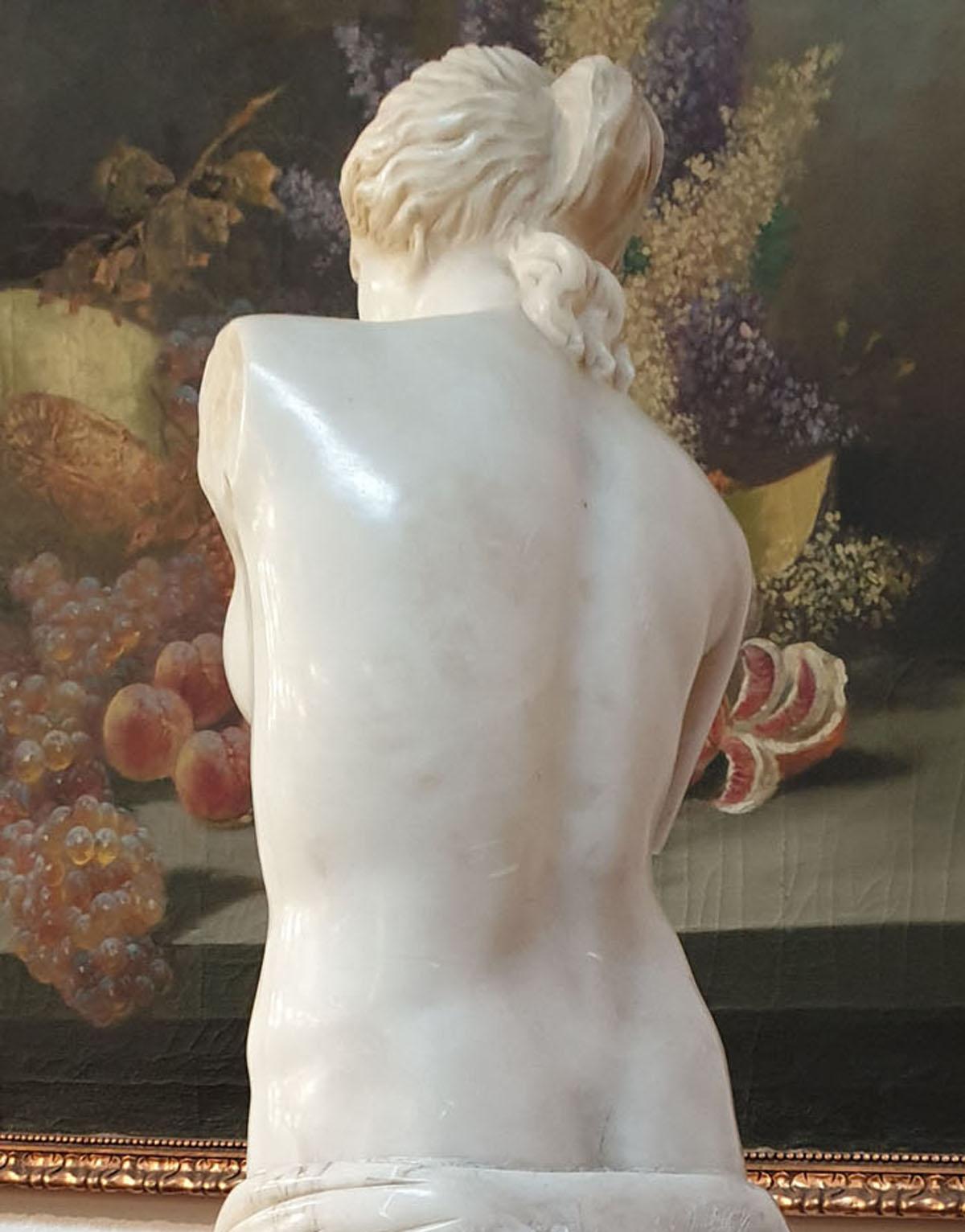 Sculpture “The Venus Of Milo” Carrara Marble, Turn of the 19th-20th Century In Good Condition In Liverpool, GB
