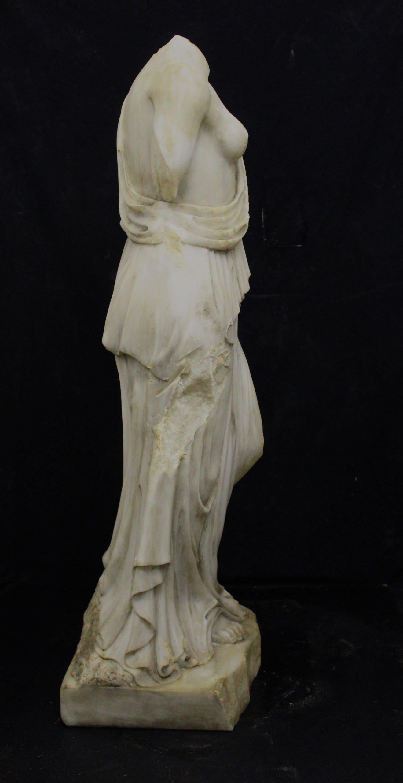 Stone Sculpture, togated torso of Venus For Sale