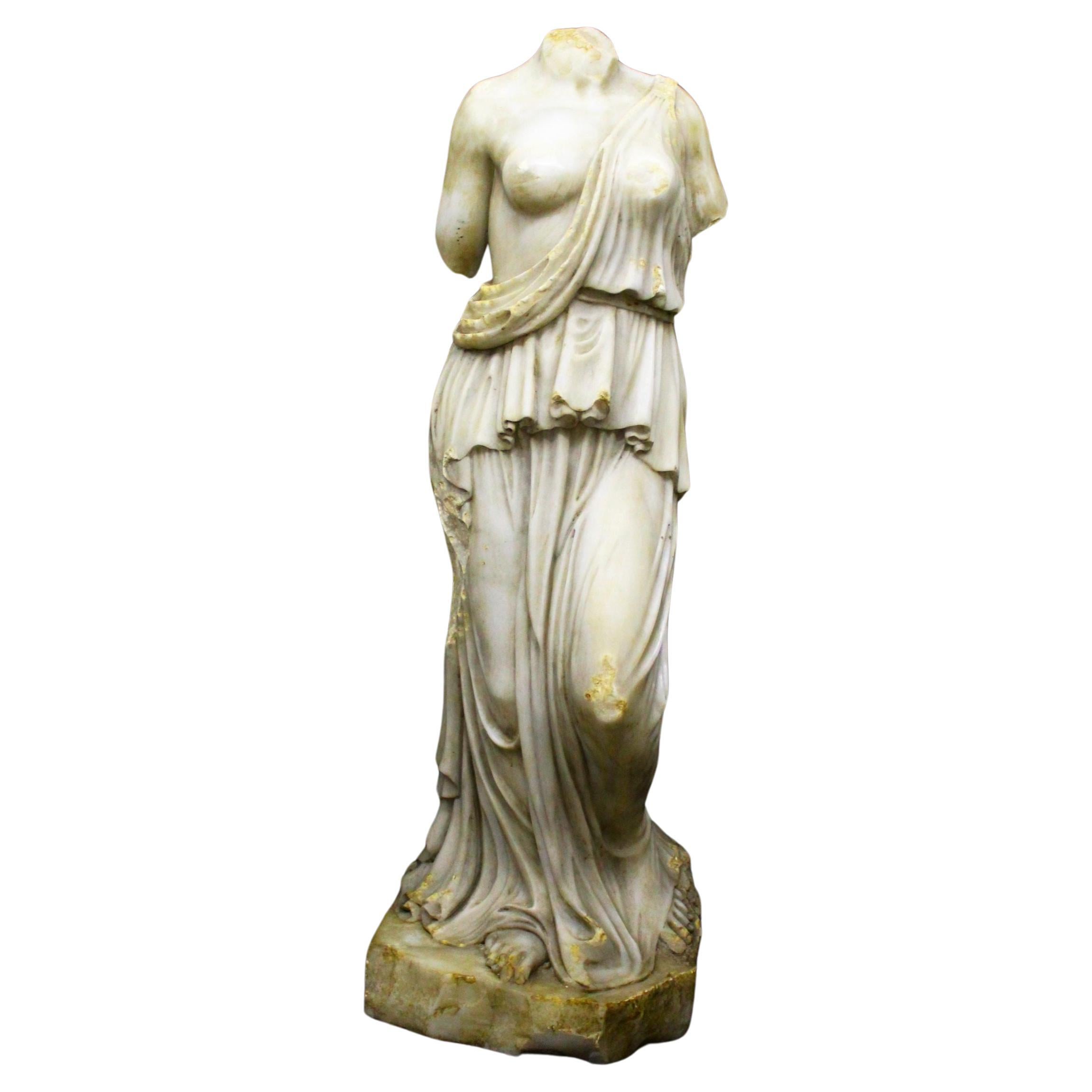 Sculpture, togated torso of Venus For Sale
