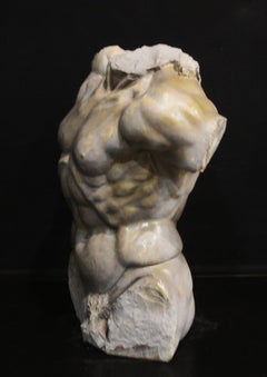 Sculpture, Torso of Laocoon in giallo antico marble