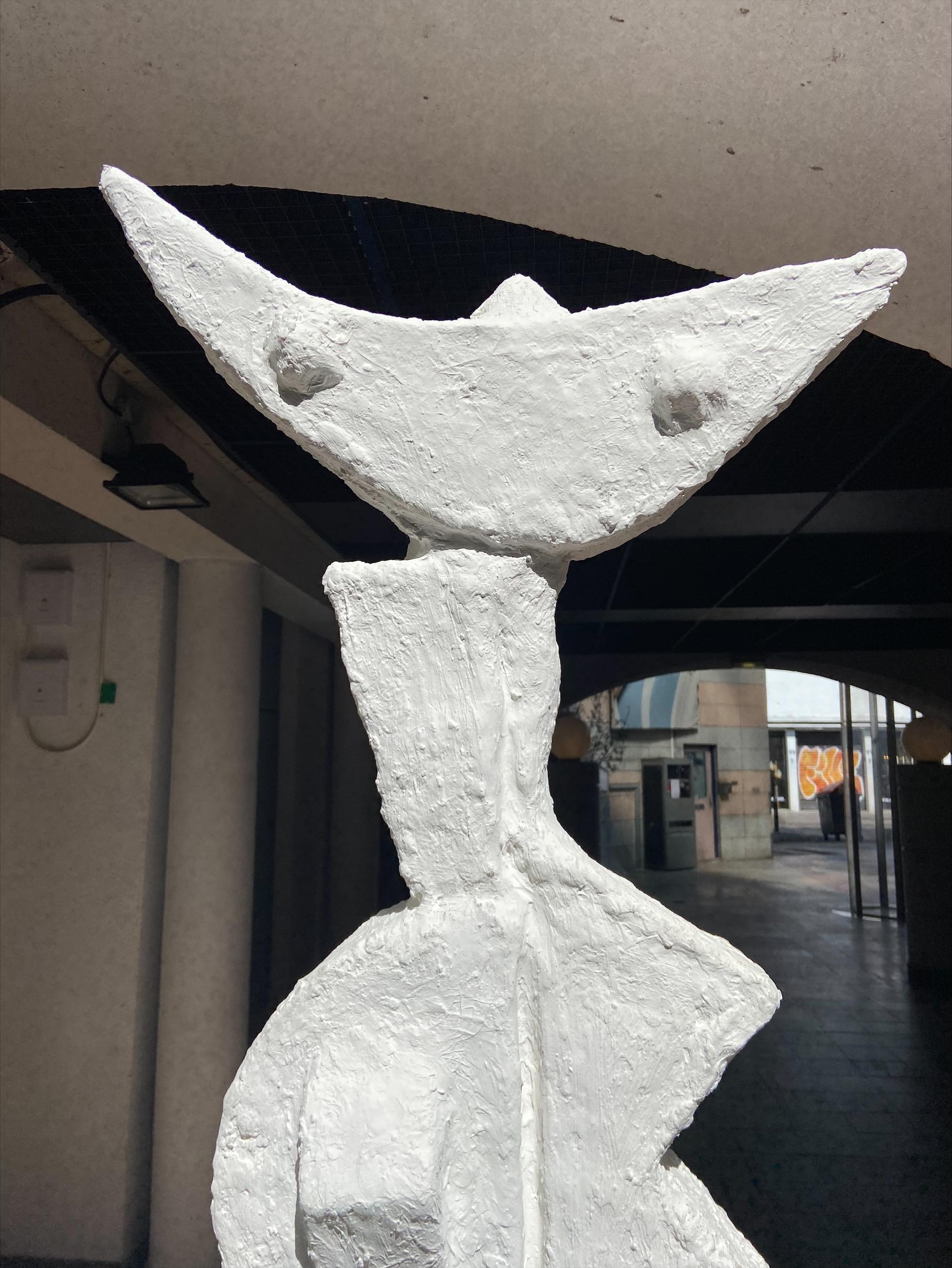 Contemporary Sculpture Totem Tribute to Miro, Philippe Valentin Resin Plaster, Circa 2020