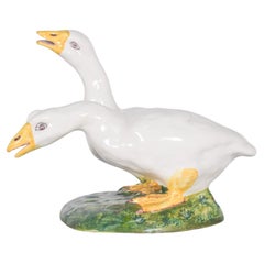 Skulptur, Zwei Enten in Sant'Anna Fayence, Portugal
