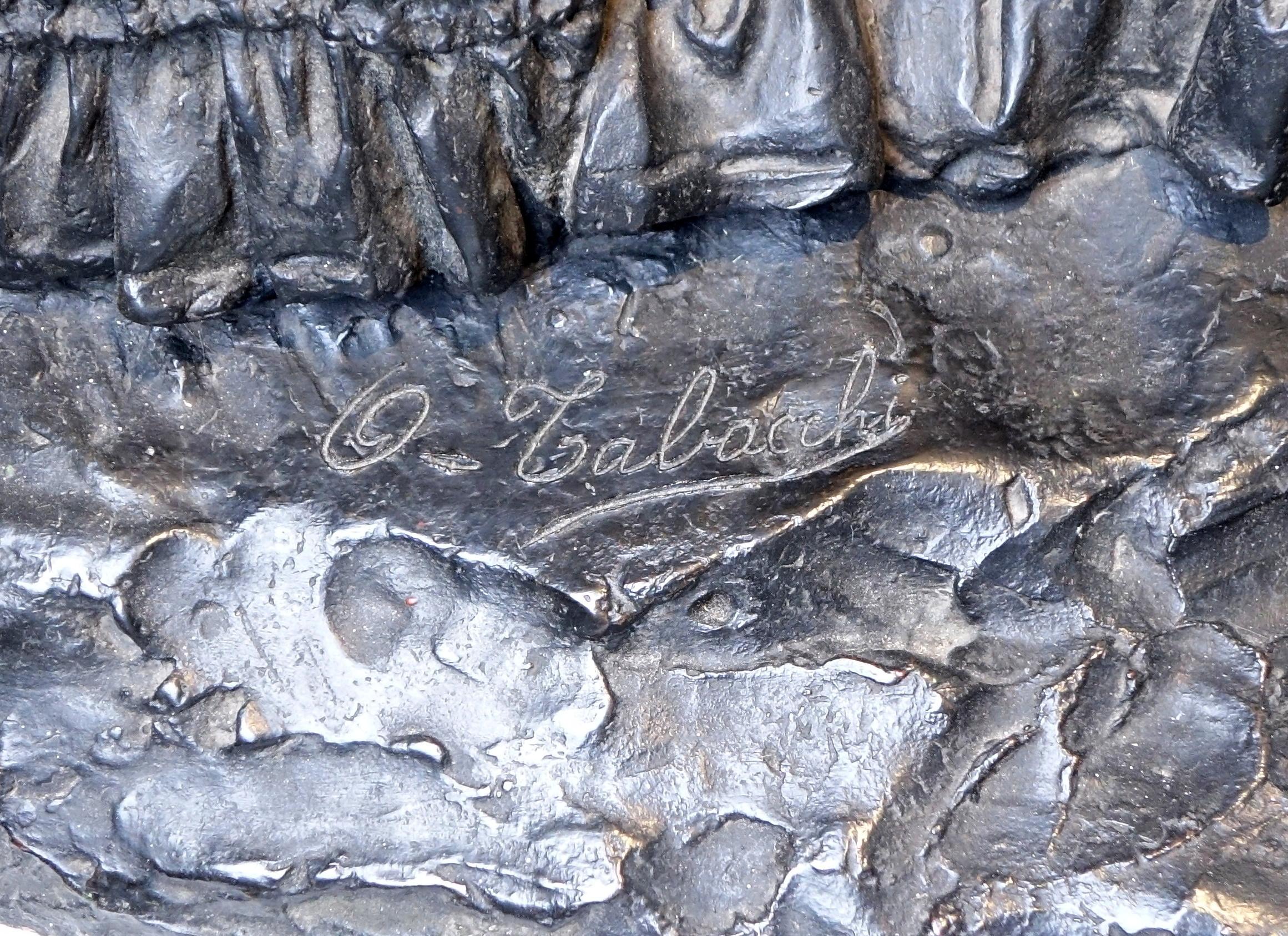 Sculpture “Ugo Foscolo Comforts Italy” Odoardo Tabacchi, Carnelli Foundry, Milan 7