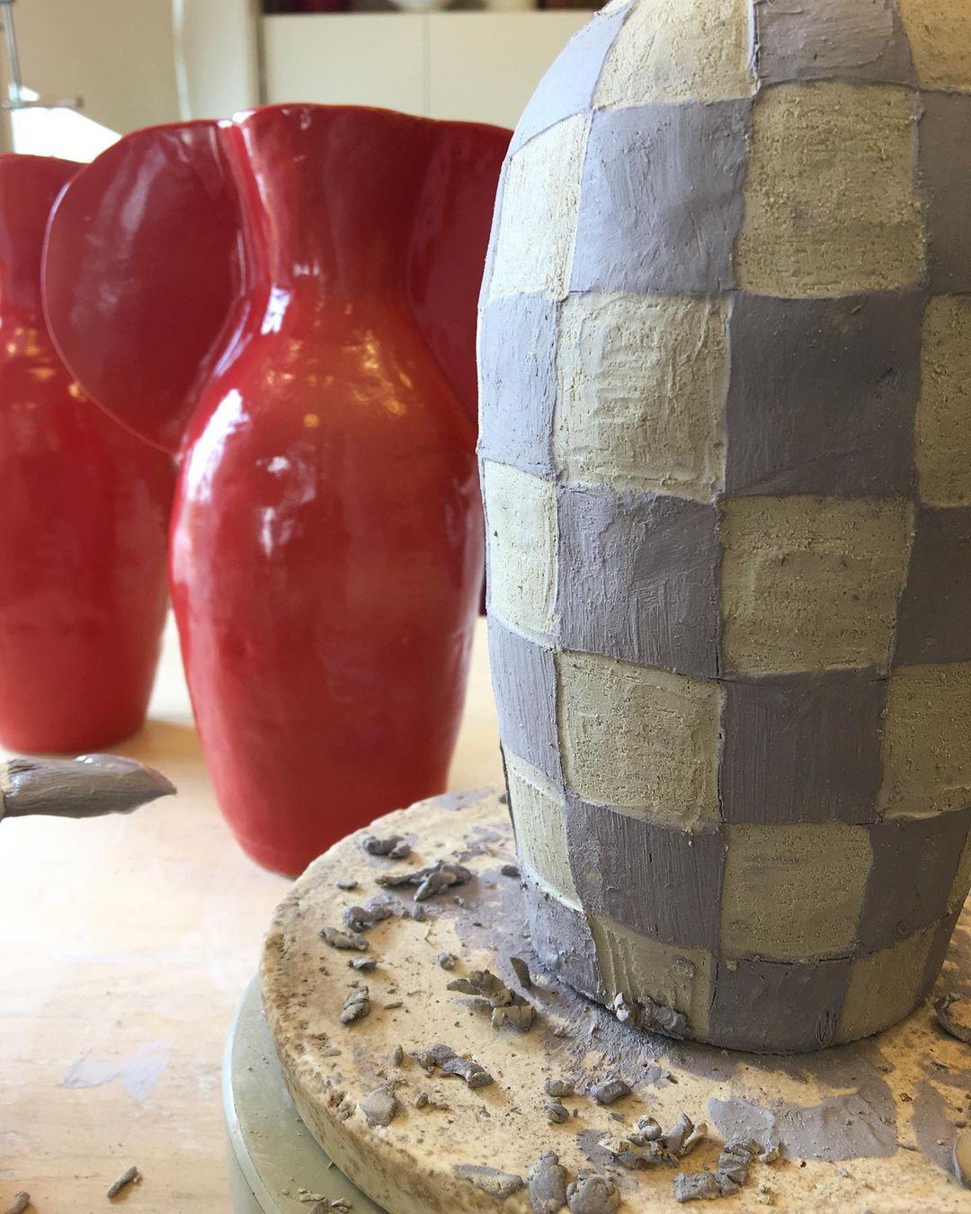 Vaso scultura Grid di Maria Lenskjold in vendita 5