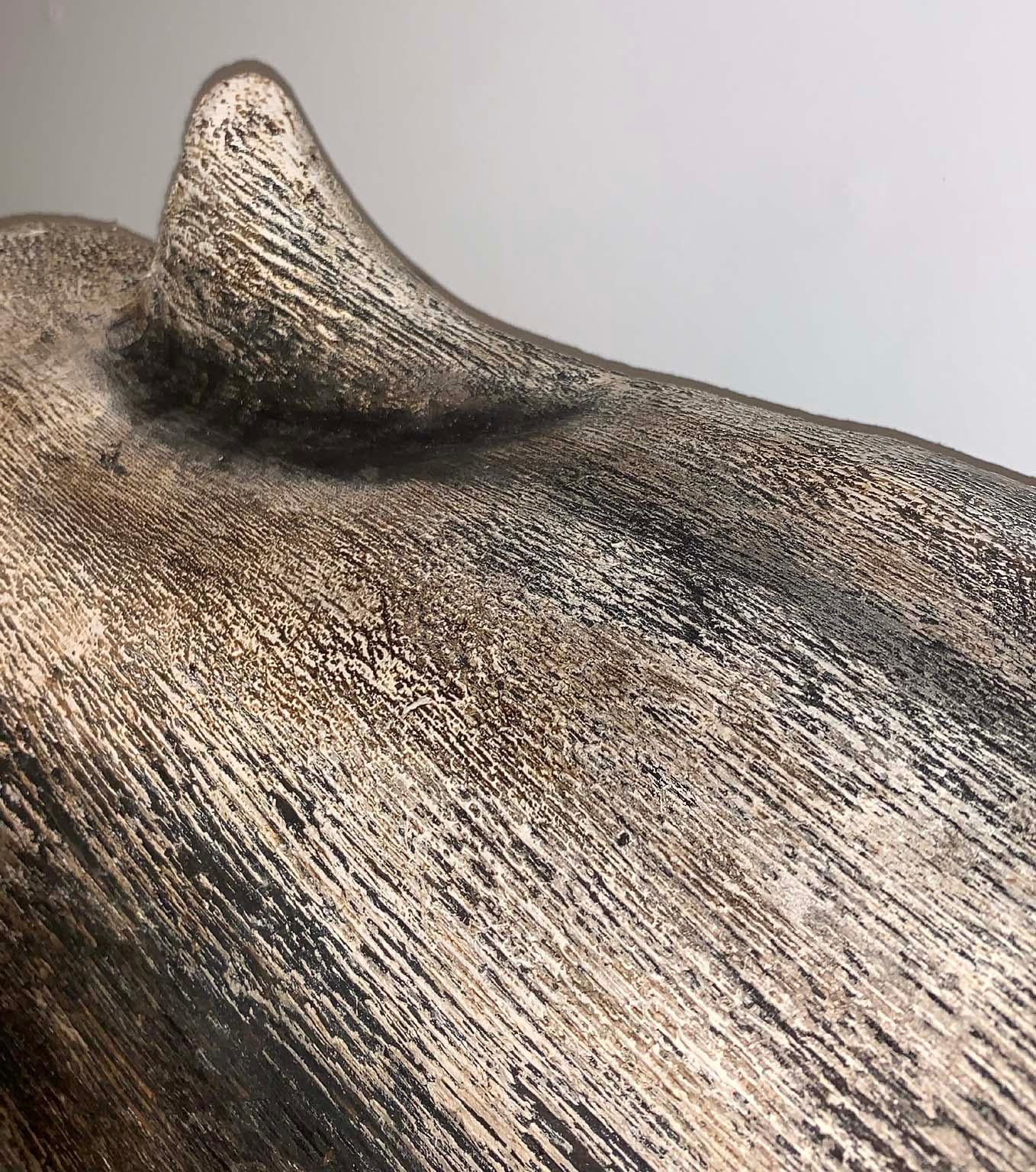 Folk Art Sculpture Whale Plaque Signed Randy Kolhoff
