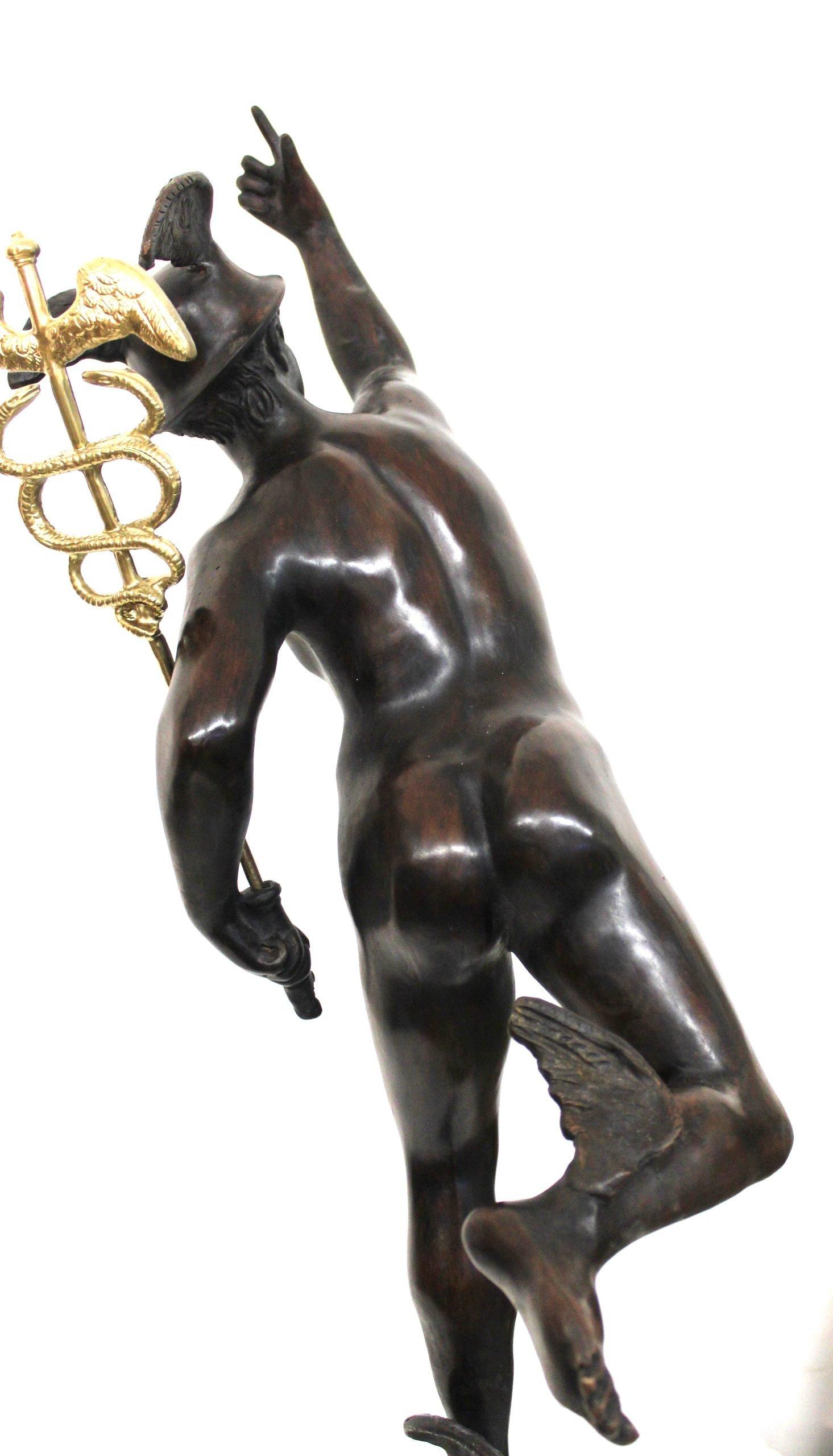 20ième siècle Sculpture de Mercure ailé en vente