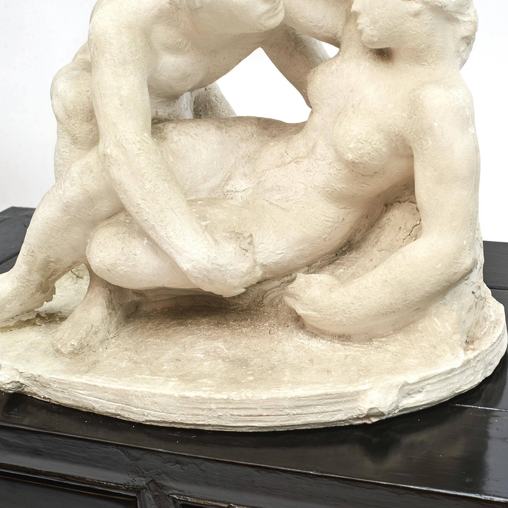 Modern Sculpture with Erotic Theme by Gerhard Henning For Sale