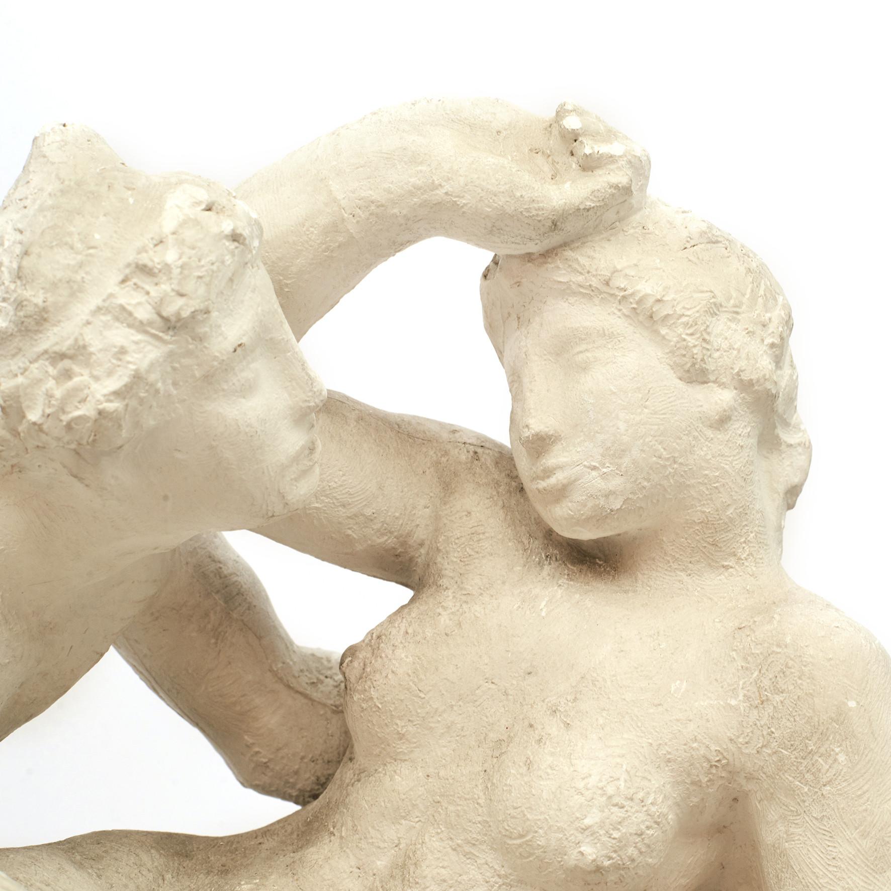 Plaster Sculpture with Erotic Theme by Gerhard Henning For Sale