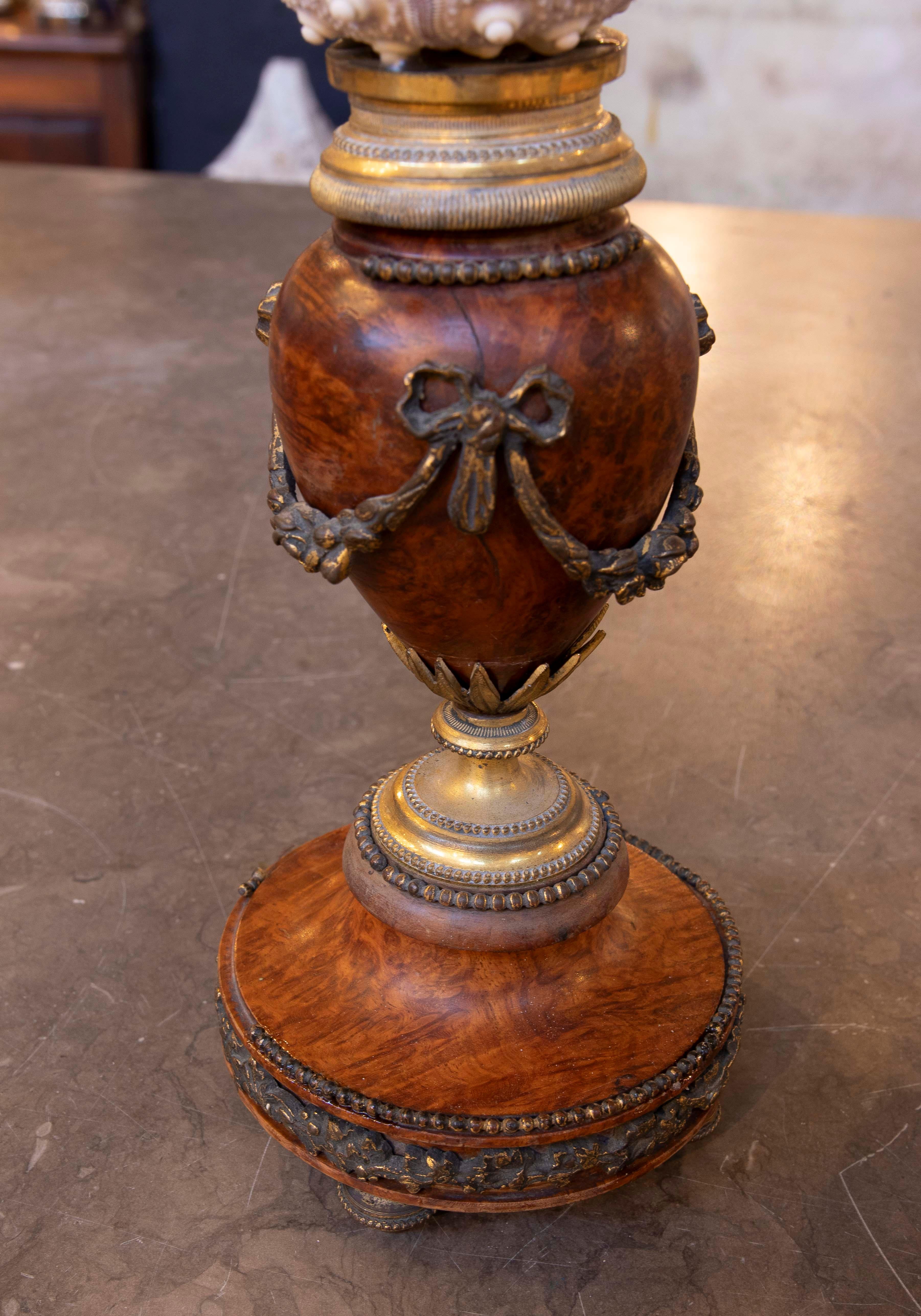 Scultura con conchiglie con base Antique French con bronzo in vendita 5