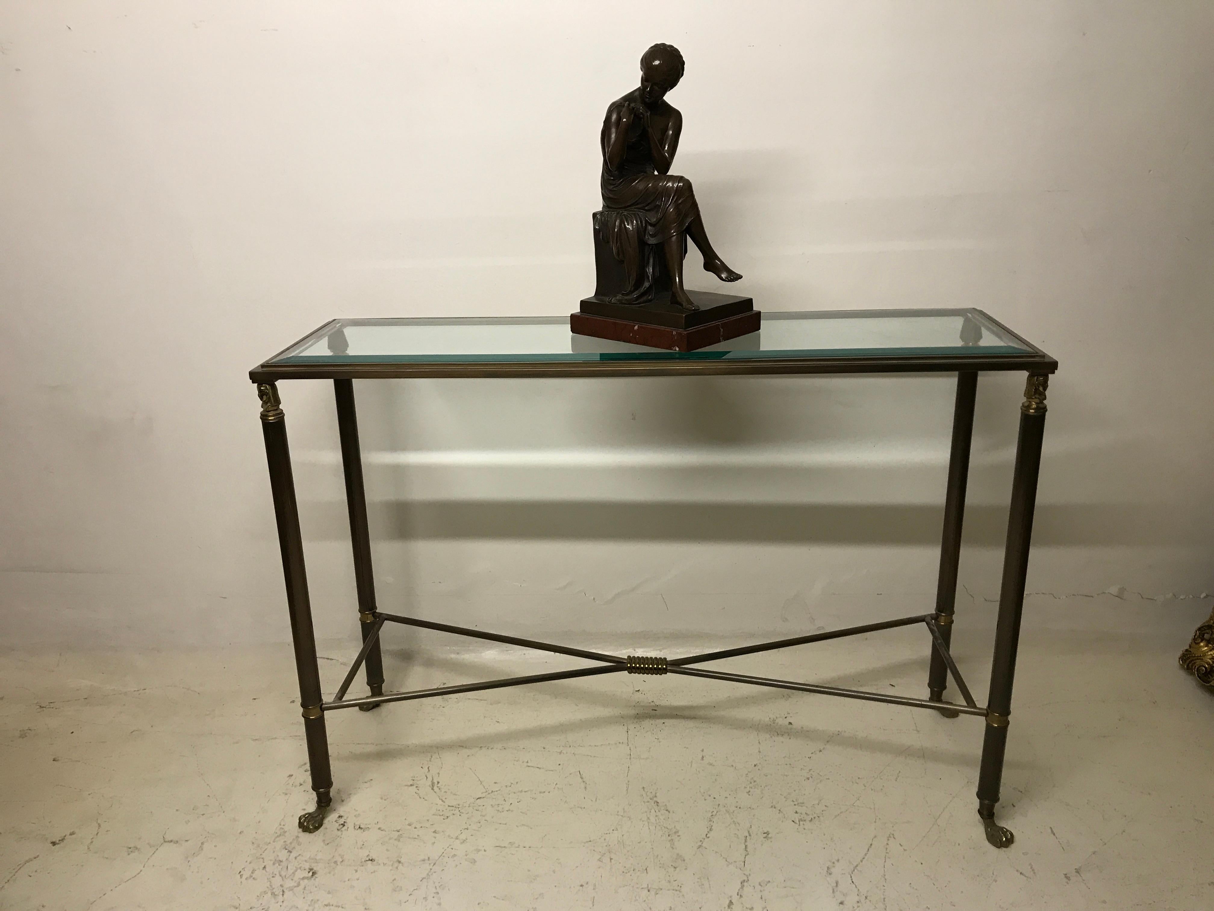 Sculpture Woman in Bronze and Marble Guss Wollenbergu Schuttz In Good Condition For Sale In Ciudad Autónoma Buenos Aires, C