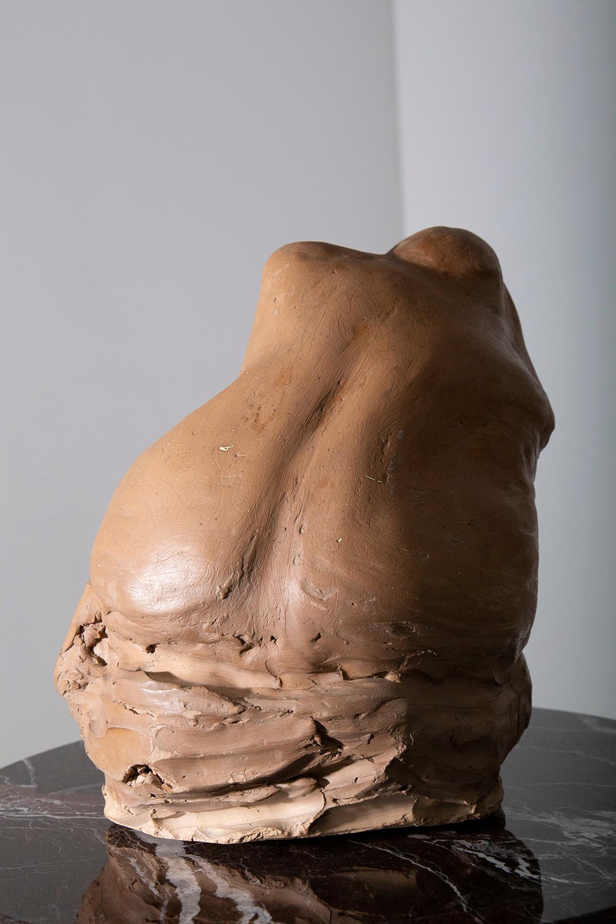 Sculpture Woman Italian anthropomorphic terracotta , Signed Compiani For Sale 4