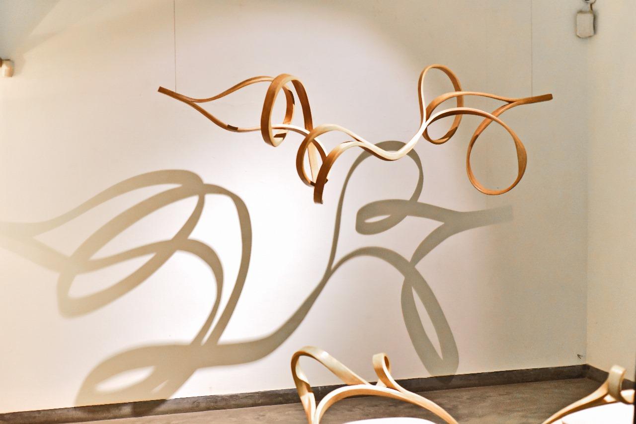 The Form No. 9 of the Vrksa Series of works demonstrates the flow of wood; the emerging and the reduction of wood while retaining an organic form, creating a spectacle of shadows when it interacts with light. 

The Forms are directed towards