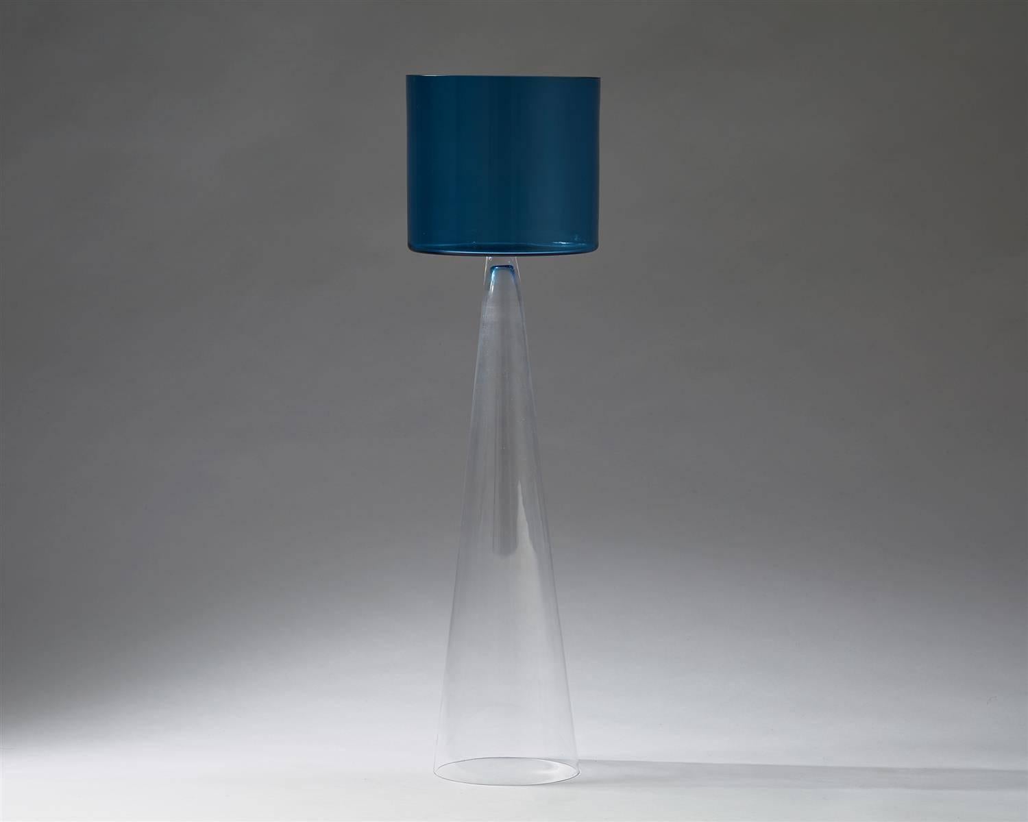 Sculpture, designed by John Selbing for Orrefors, 
Sweden, 1961.

Glass.

Dimensions:
H: 46.5 cm
Diameter: 13 cm