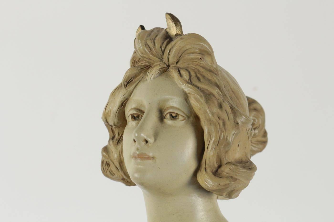 Sculpture, Terracotta, 1900, Statue Representing Diane Chasseresse 3