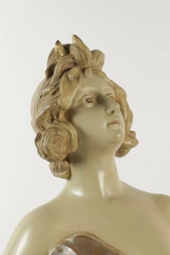 Sculpture, Terracotta, 1900, Statue Representing Diane Chasseresse