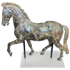 Sculptured Classic Greek Style Horse Statue, Thailand, Contemporary
