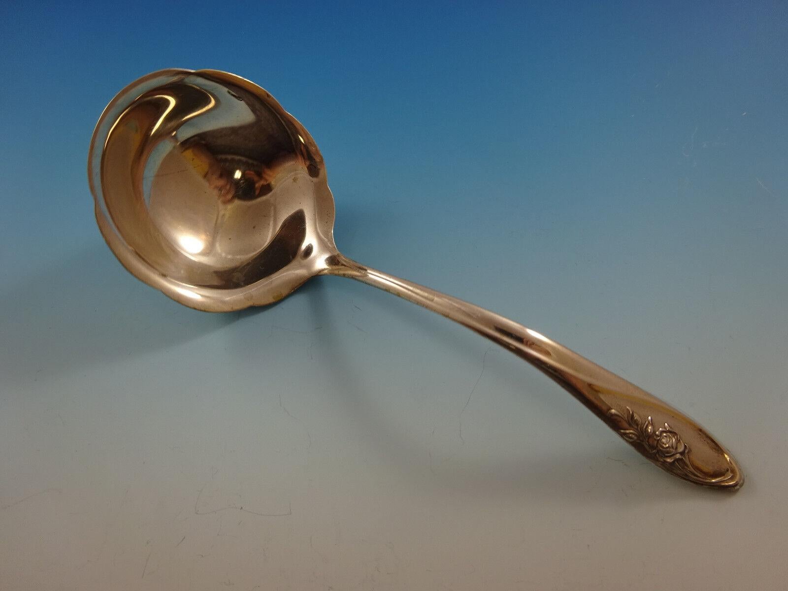 Sculptured Rose by Towle Sterling Silber Besteck Set für 8 Personen 42 Pieces im Zustand „Hervorragend“ im Angebot in Big Bend, WI