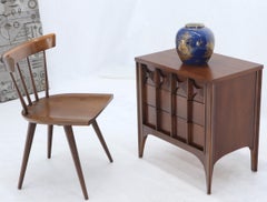 Sculptured Rosewood Front Door Pulls Mid-Century Modern Walnut Nightstand