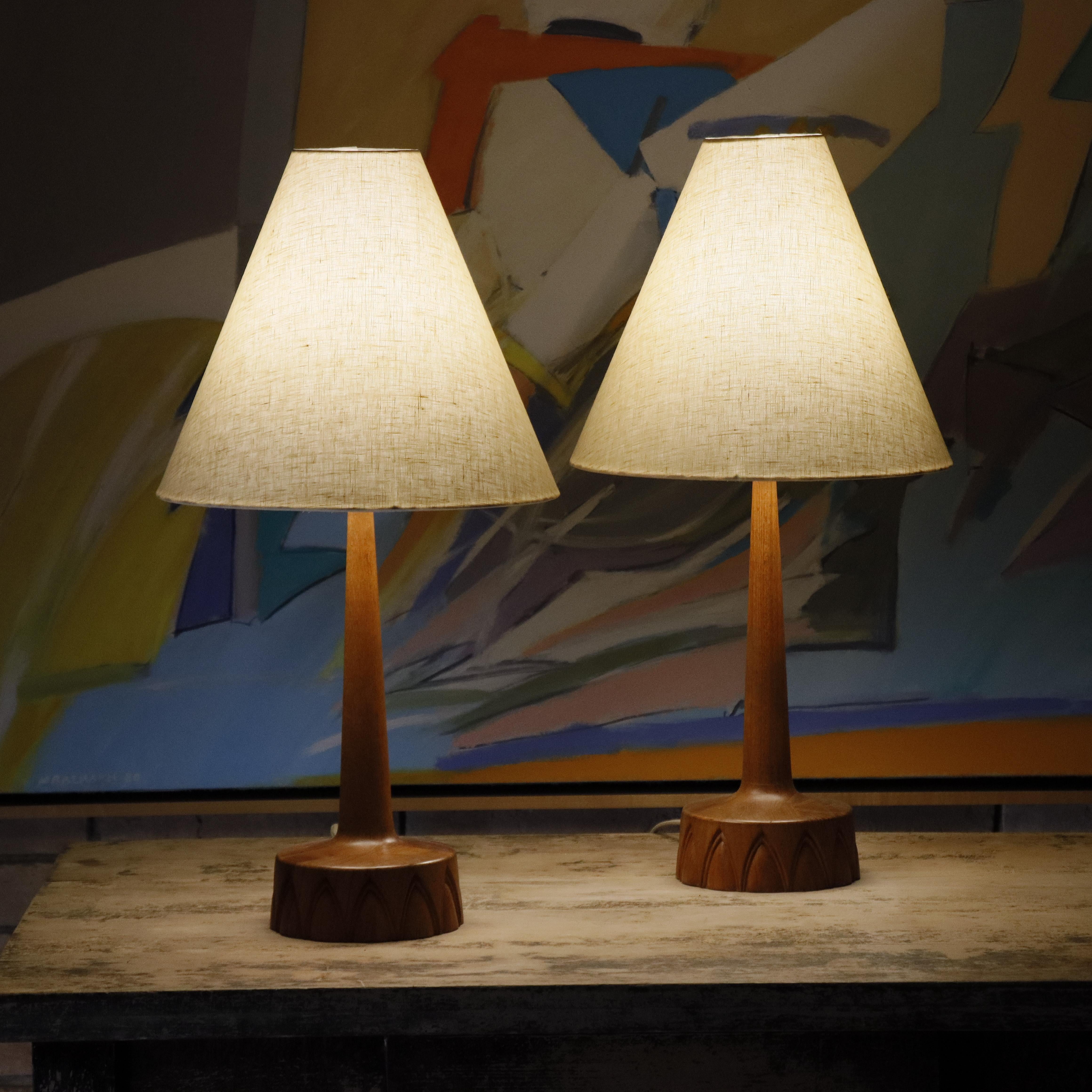 Pair of Sculptured Table Lamps by AB Tranås Stilarmatur, Sweden, 1960s For Sale 4