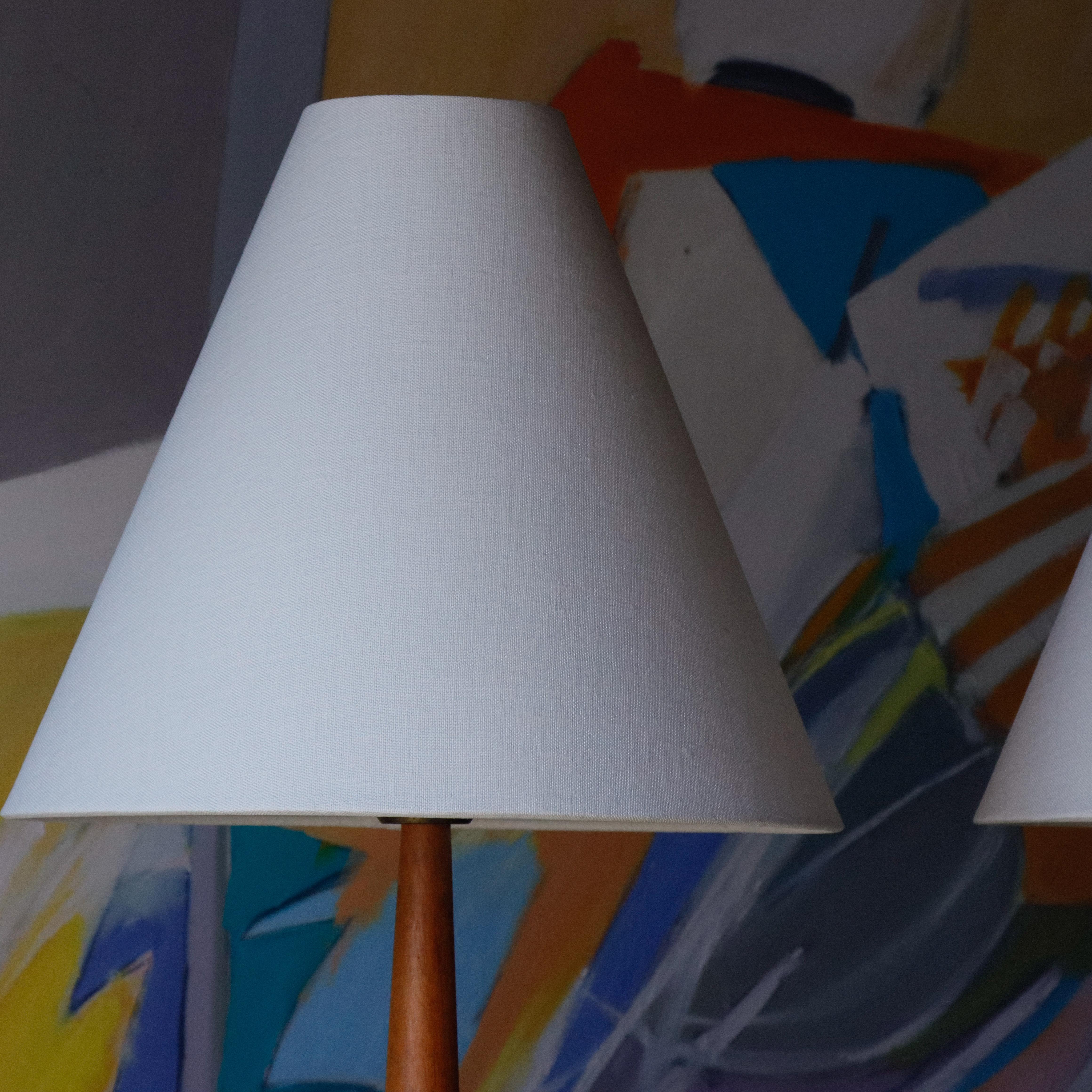Mid-20th Century Pair of Sculptured Table Lamps by AB Tranås Stilarmatur, Sweden, 1960s For Sale