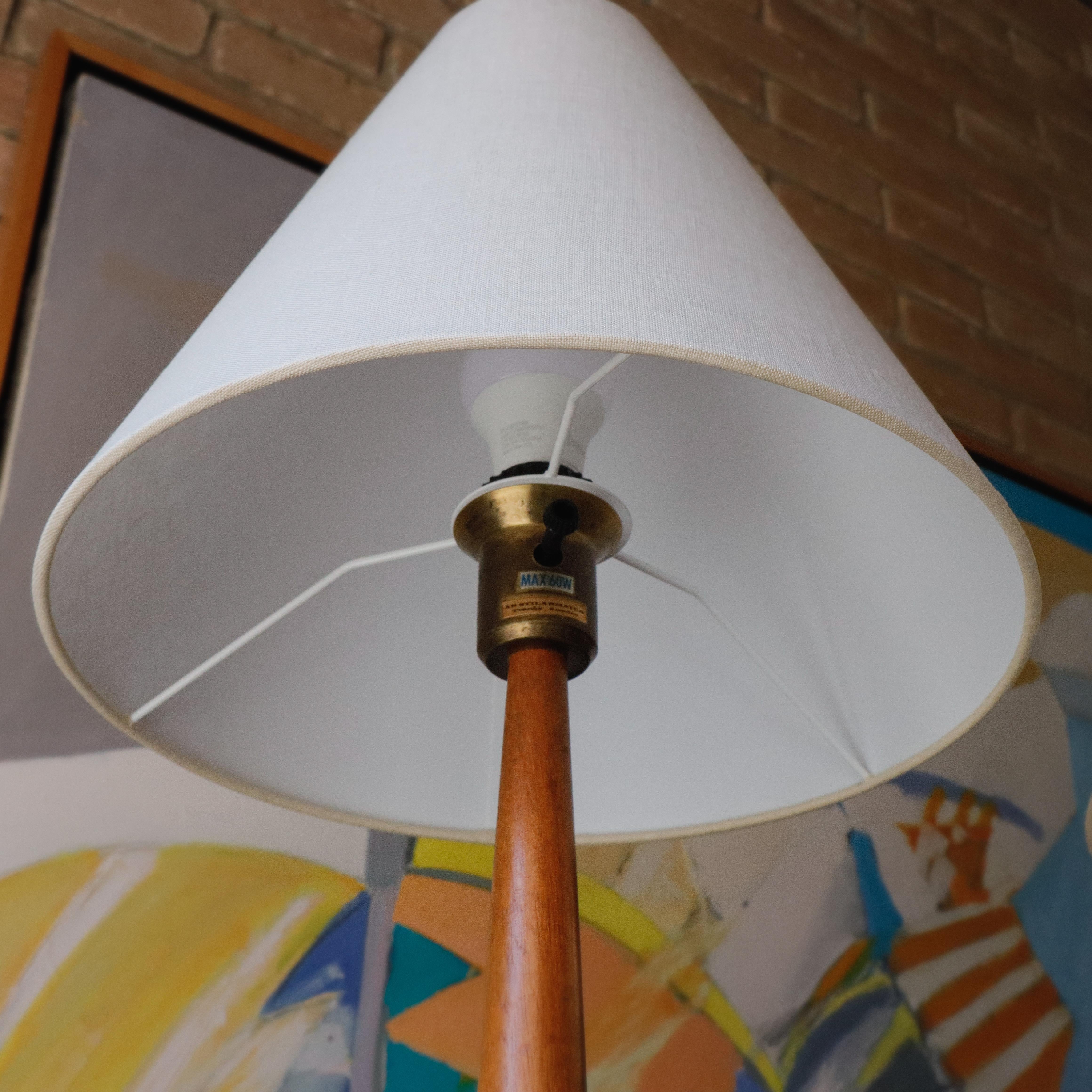 Brass Pair of Sculptured Table Lamps by AB Tranås Stilarmatur, Sweden, 1960s For Sale