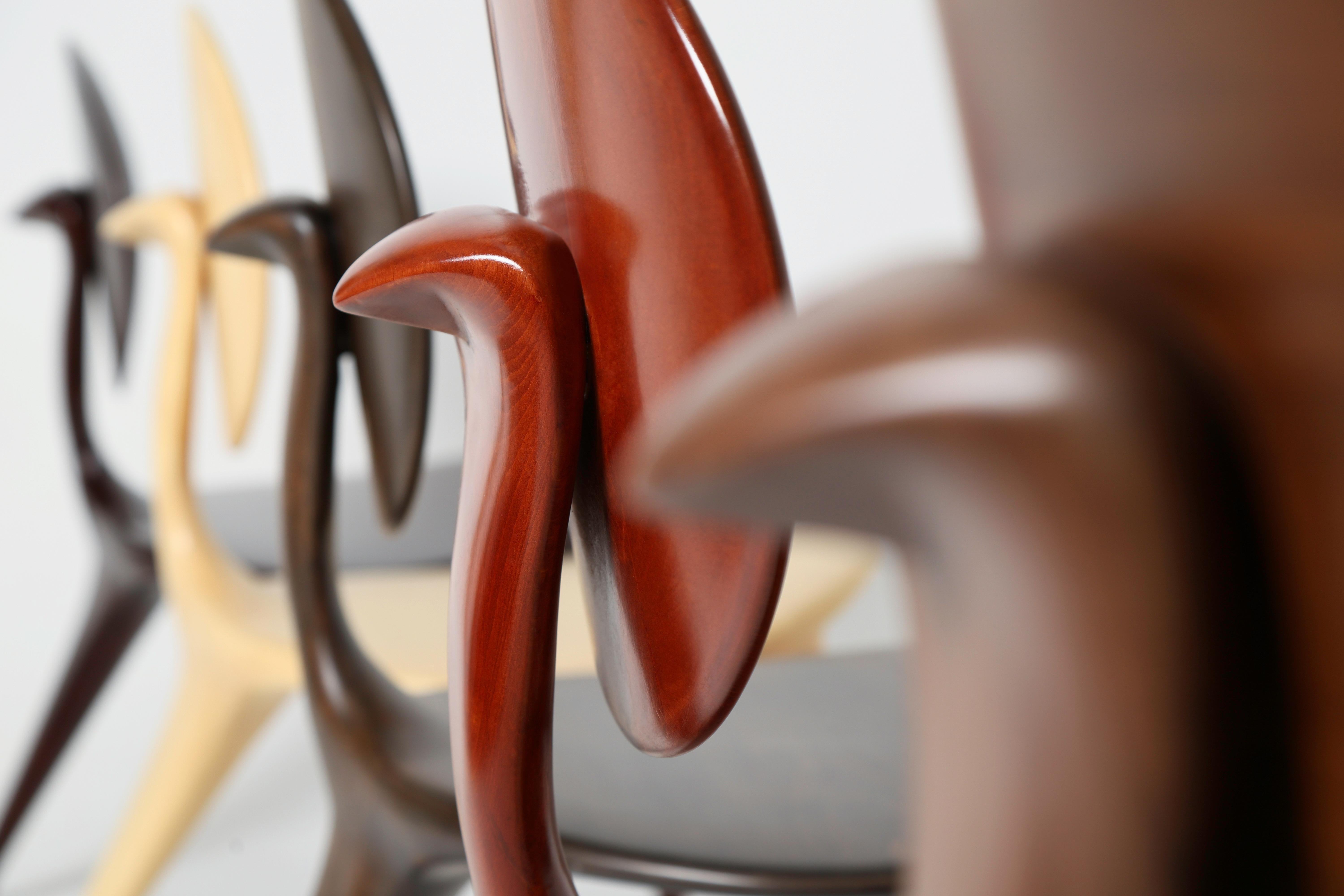 Sculptured wood Tut Chair - Egyptian inspired For Sale 3