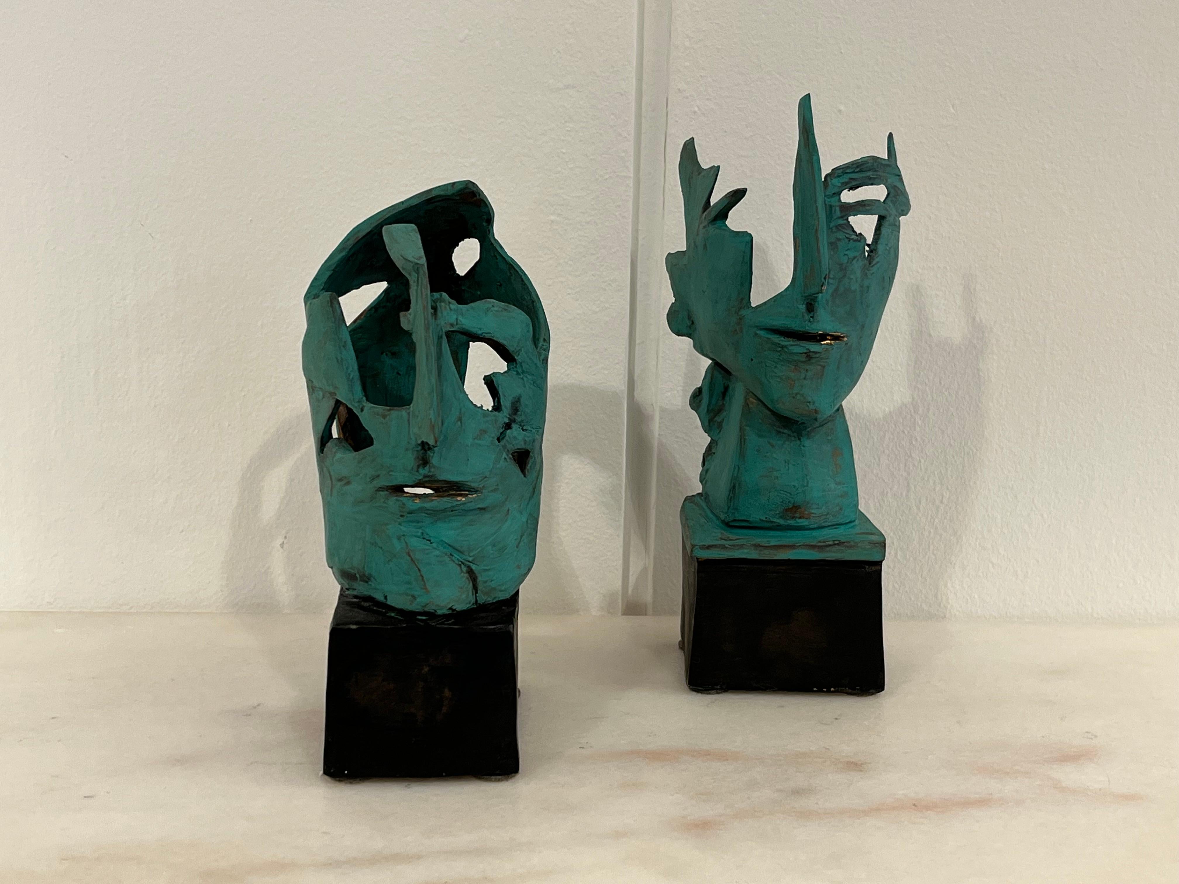 Anna Stein, Bronze sculpture with green patina
Unique pieces hand made by the artist
France circa 1970