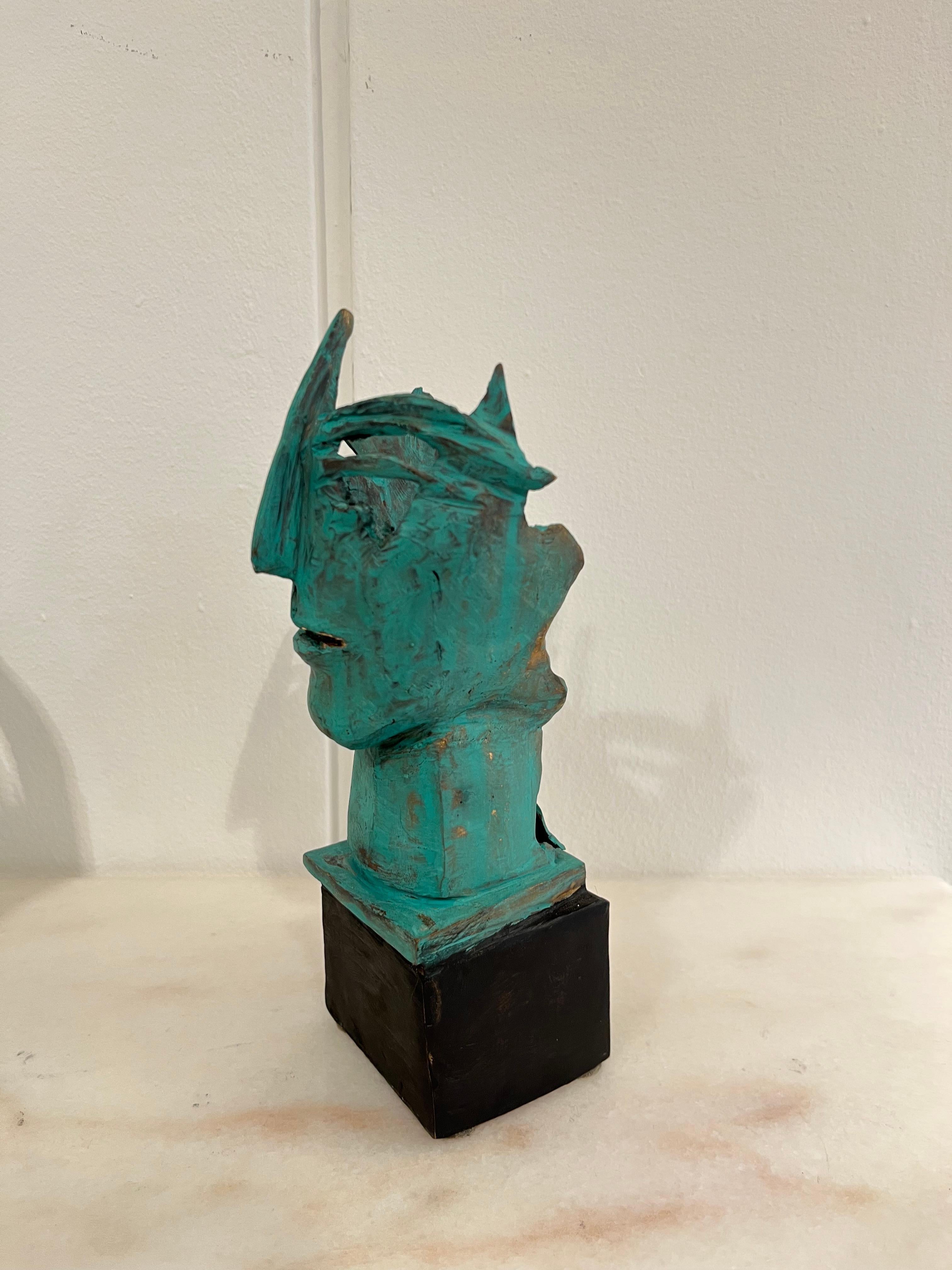 French Sculptures, Bronze Faces by Anna Stein  For Sale