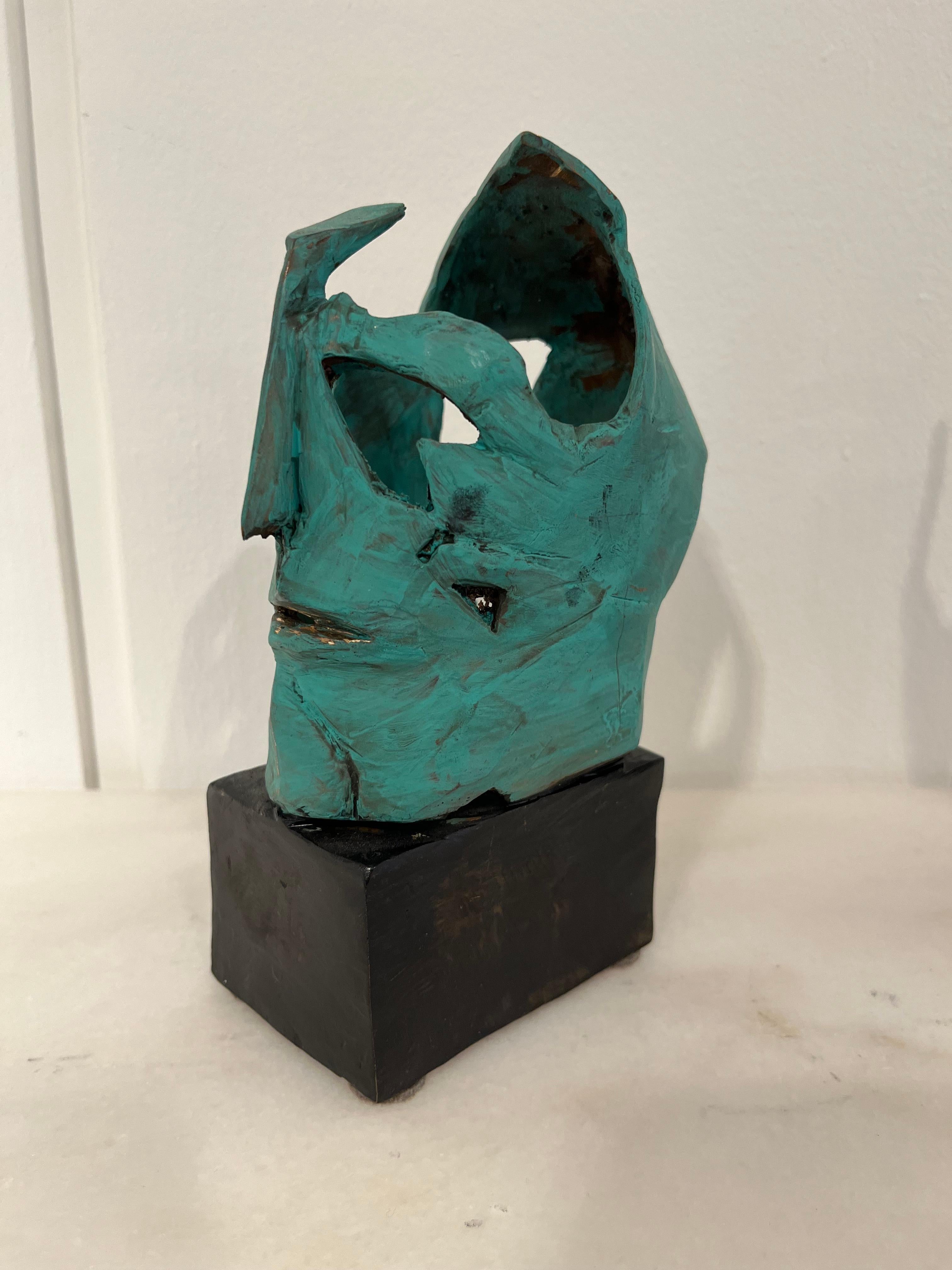 Skulpturen, Bronze-Gesichter von Anna Stein  im Angebot 2