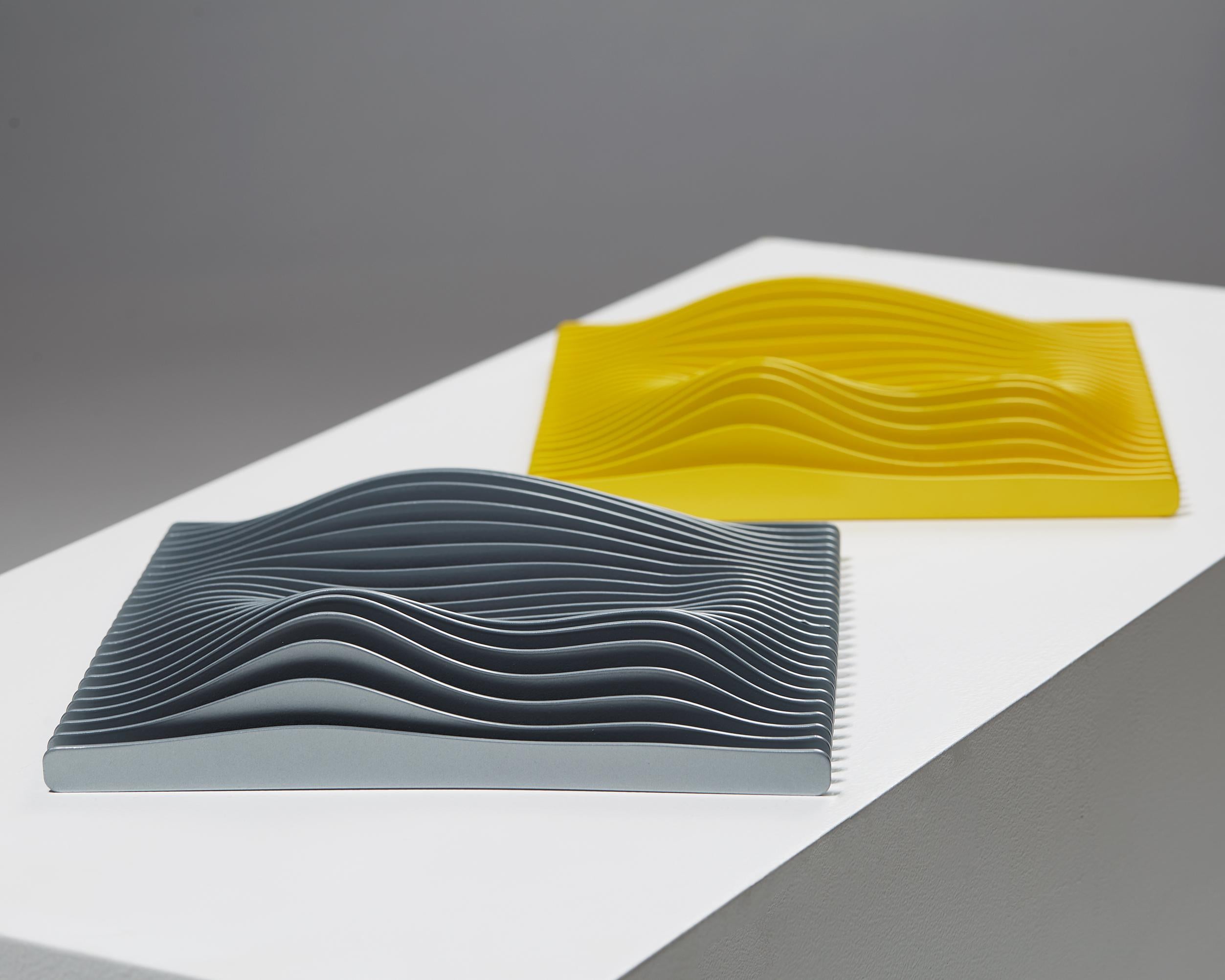 Sculptures “Landscape” designed by Alexander Lervik,
Sweden. 2014.

Lacquered steel.

Yellow one is sold.

Dimensions:
L: 24 cm/ 9 1/2