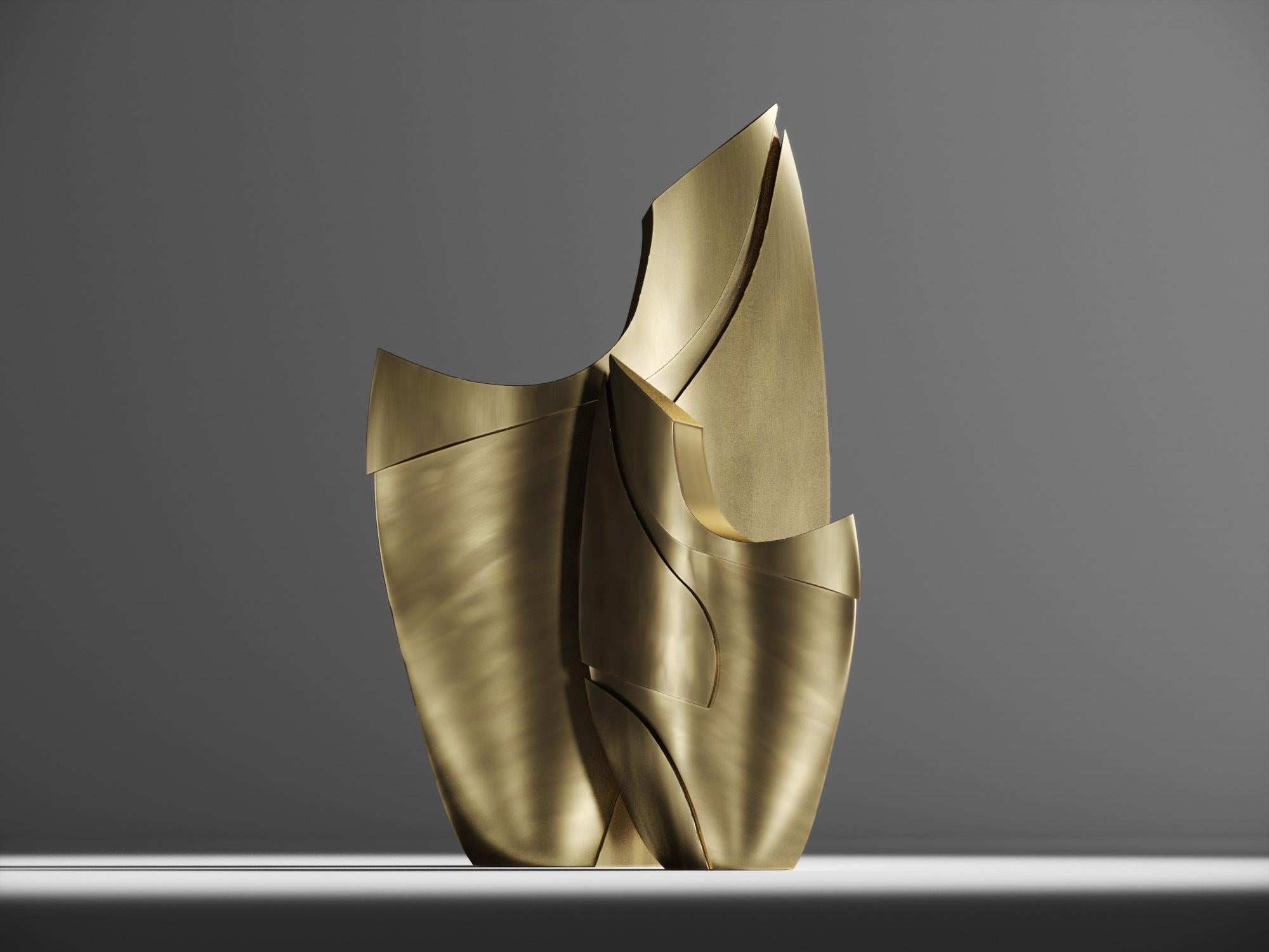 Patrick Coard Paris launches a unique and beautiful sculptural object collection. The set of amorphous sculptures in bronze-patina brass are bold and organic in their unique shapes with subtle metal indentations to create the line's iconic