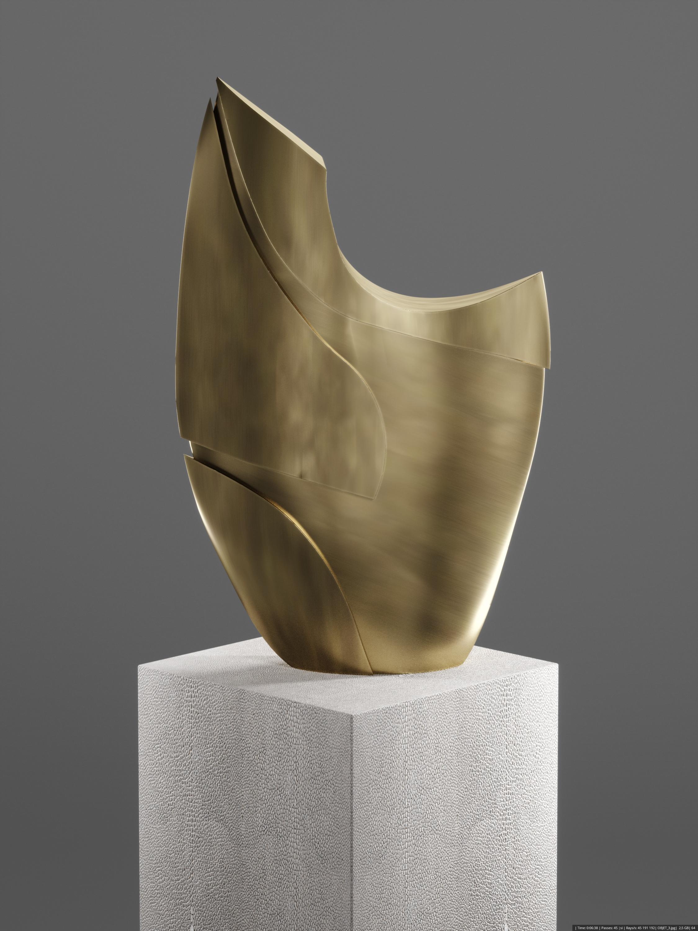 Contemporary Sculptures Made in Bronze-Patina Brass by Patrick Coard Paris For Sale