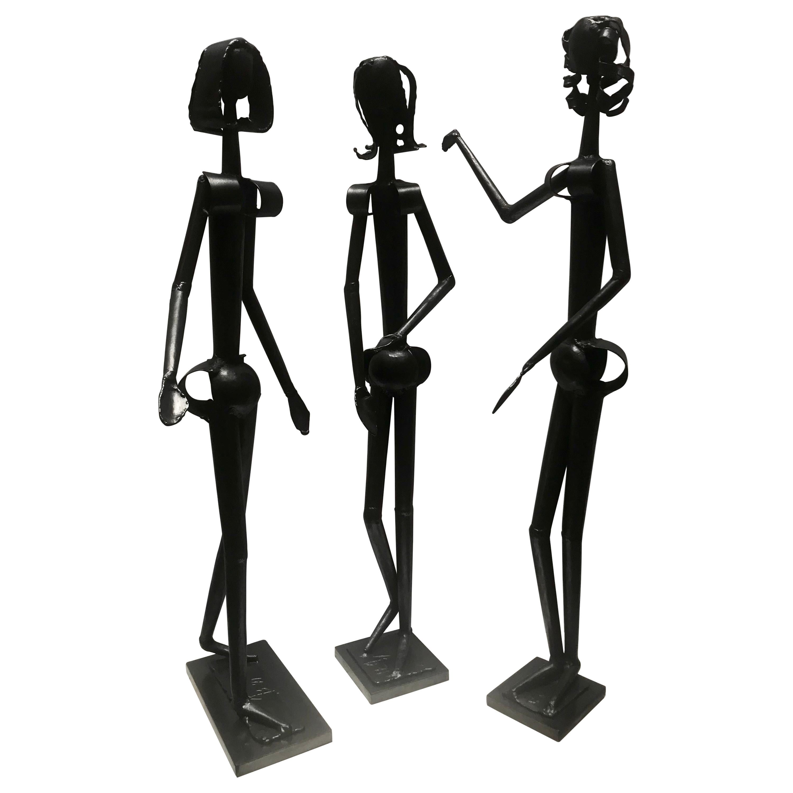Sculptures of Three "Parisian" Women For Sale