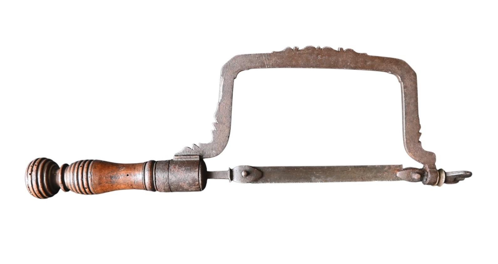 Wrought Iron Scultetus Amputation Saw, 17th Century For Sale