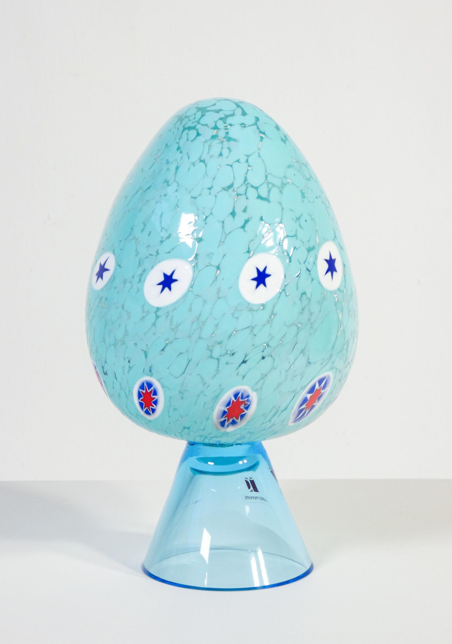 Italian Egg sculpture in blown glass signed Carlo MORETTI. Italy, 1970s