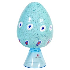 Egg sculpture in blown glass signed Carlo MORETTI. Italy, 1970s