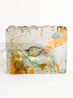 Muranoglas-Aquarium-Skulptur, zugeschrieben Cenedese 1970er Jahre