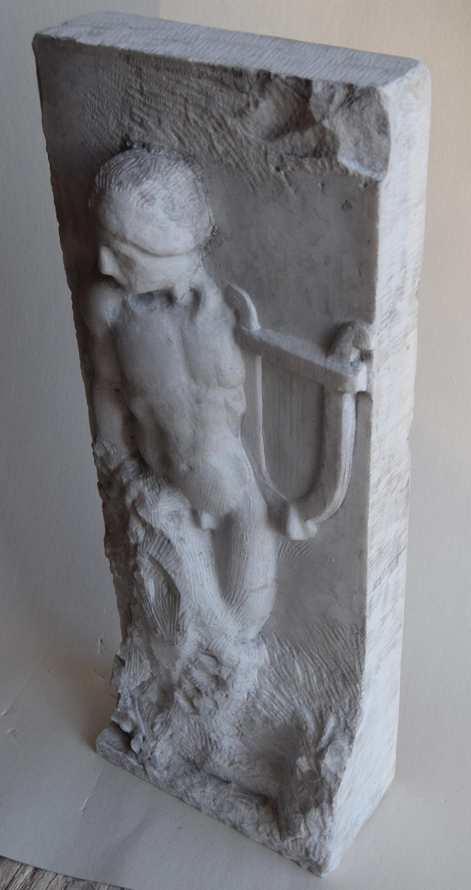 scultura altorilievo Apollo con cetra -abbozzo di studio - made in Italy in vendita 2