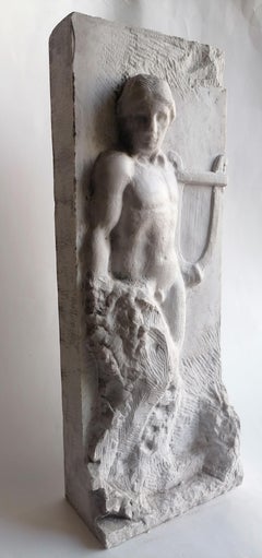 scultura altorilievo Apollo con cetra -abbozzo di studio - made in Italy