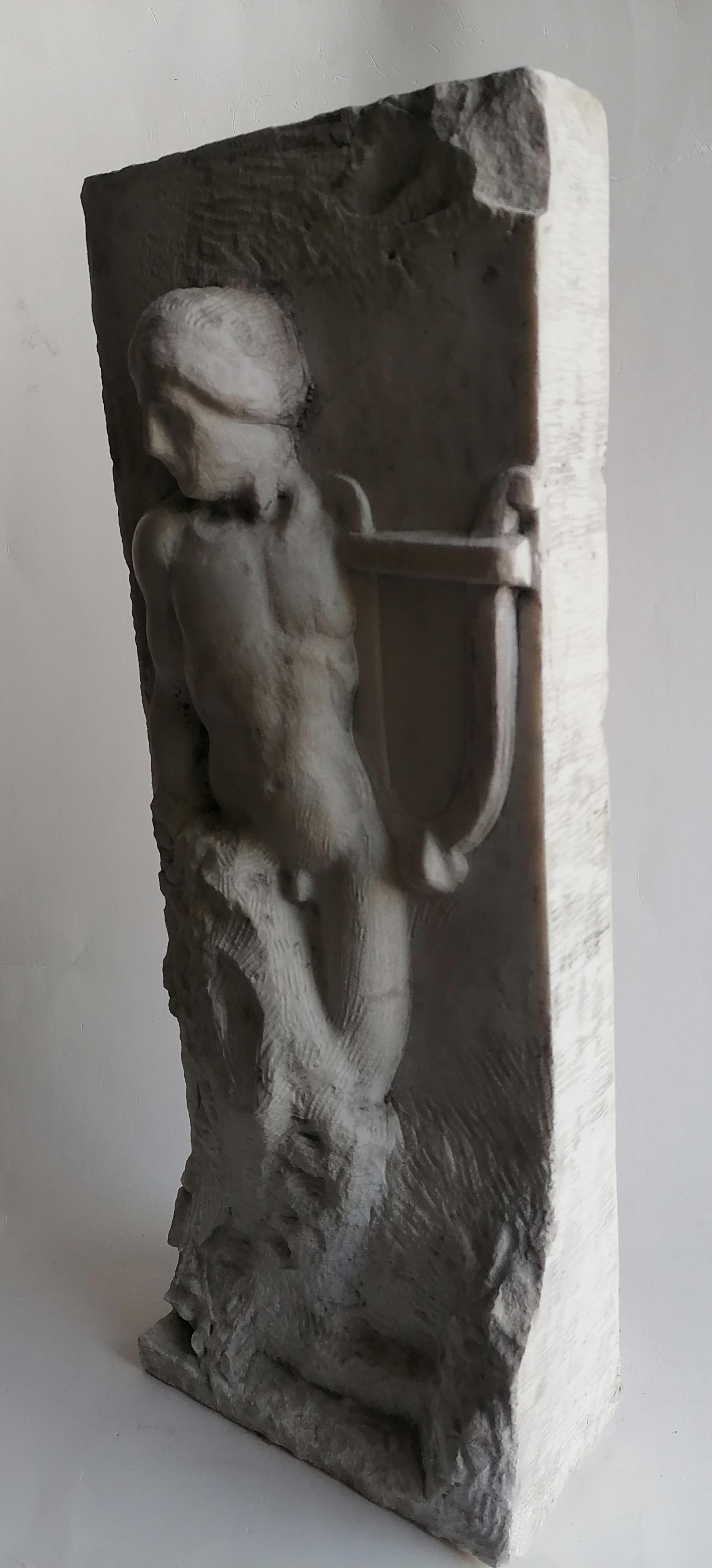 Greco-romano scultura altorilievo Apollo con cetra -abbozzo di studio - made in Italy in vendita