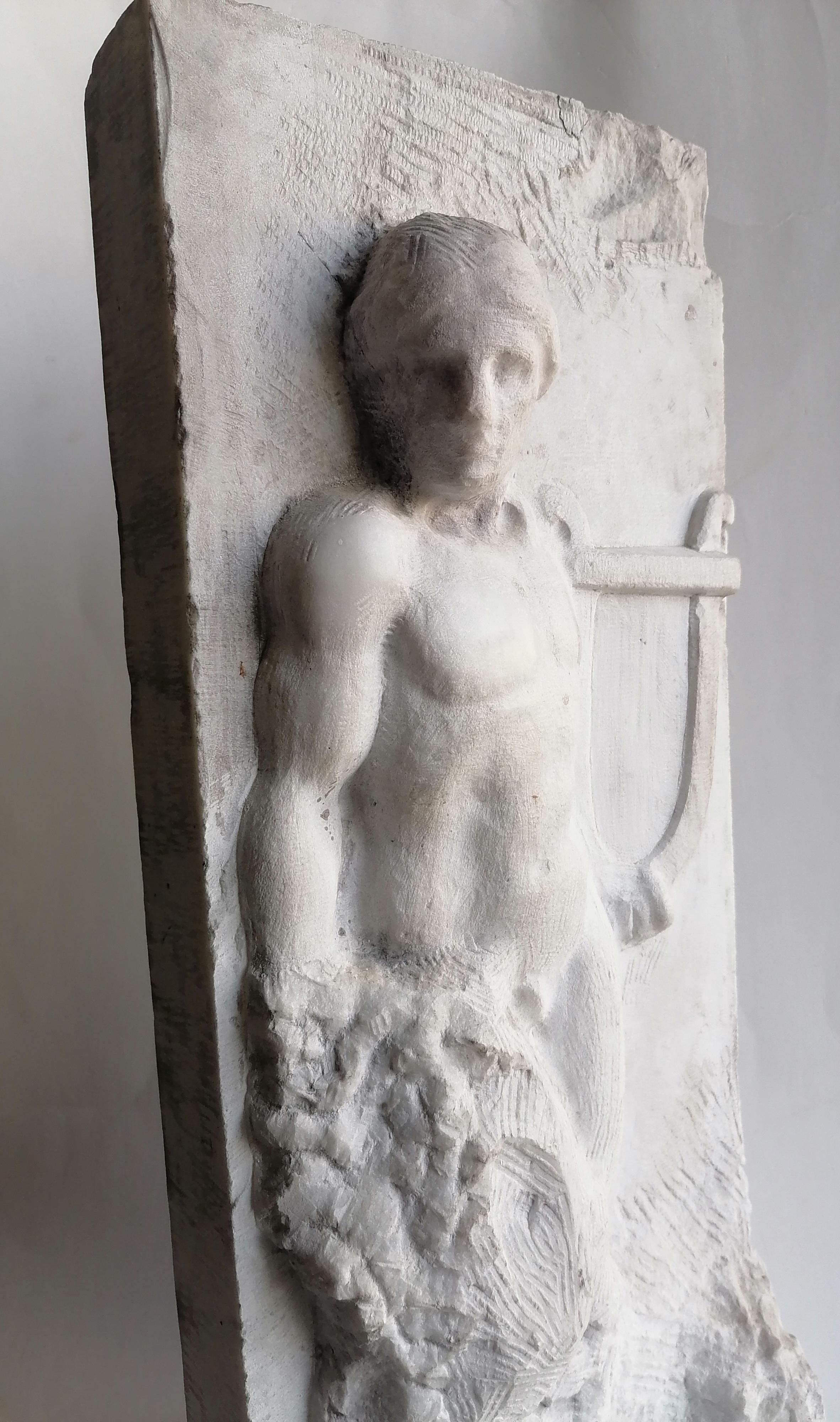 Fine XX secolo scultura altorilievo Apollo con cetra -abbozzo di studio - made in Italy in vendita