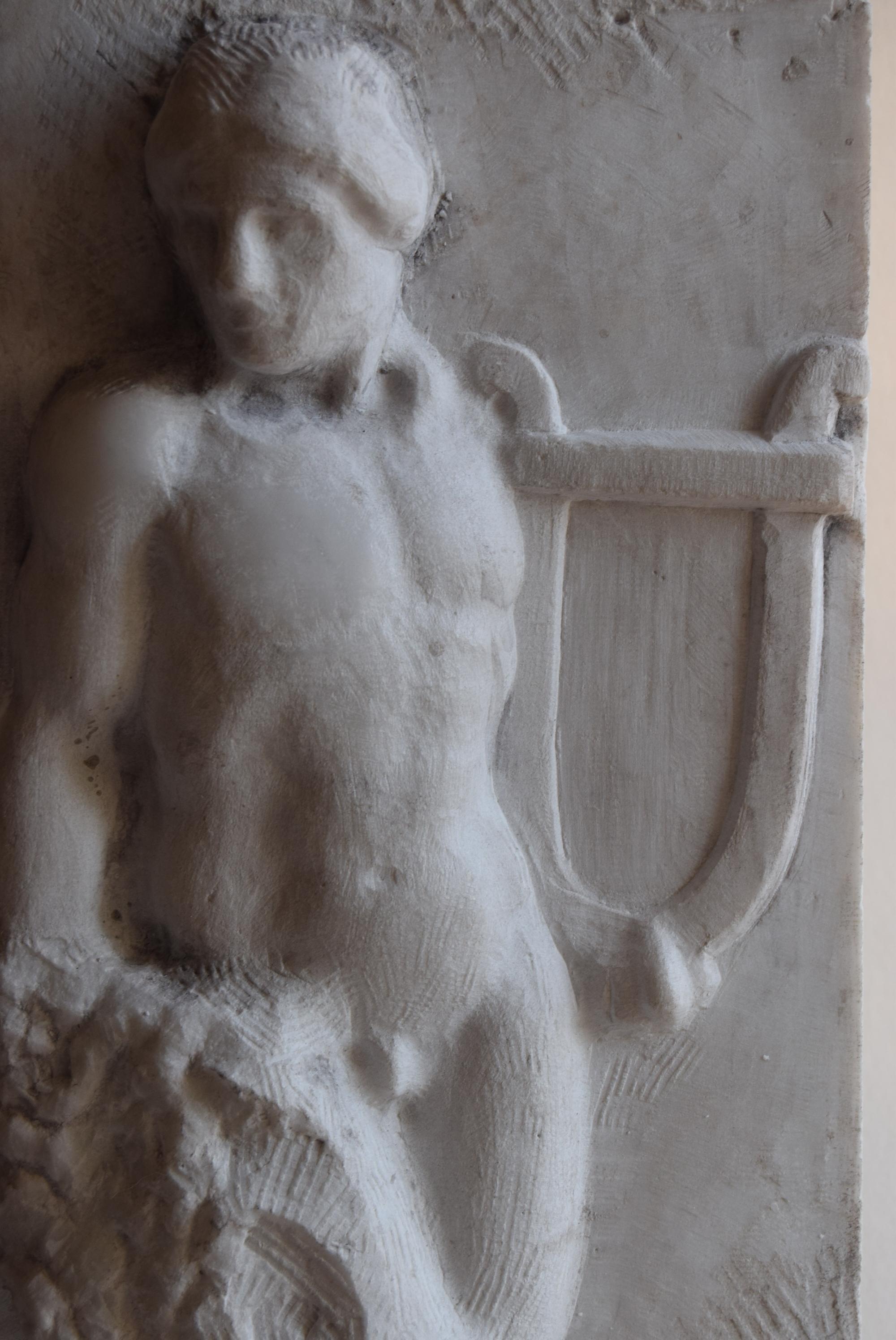 scultura altorilievo Apollo con cetra -abbozzo di studio - made in Italy in vendita 1