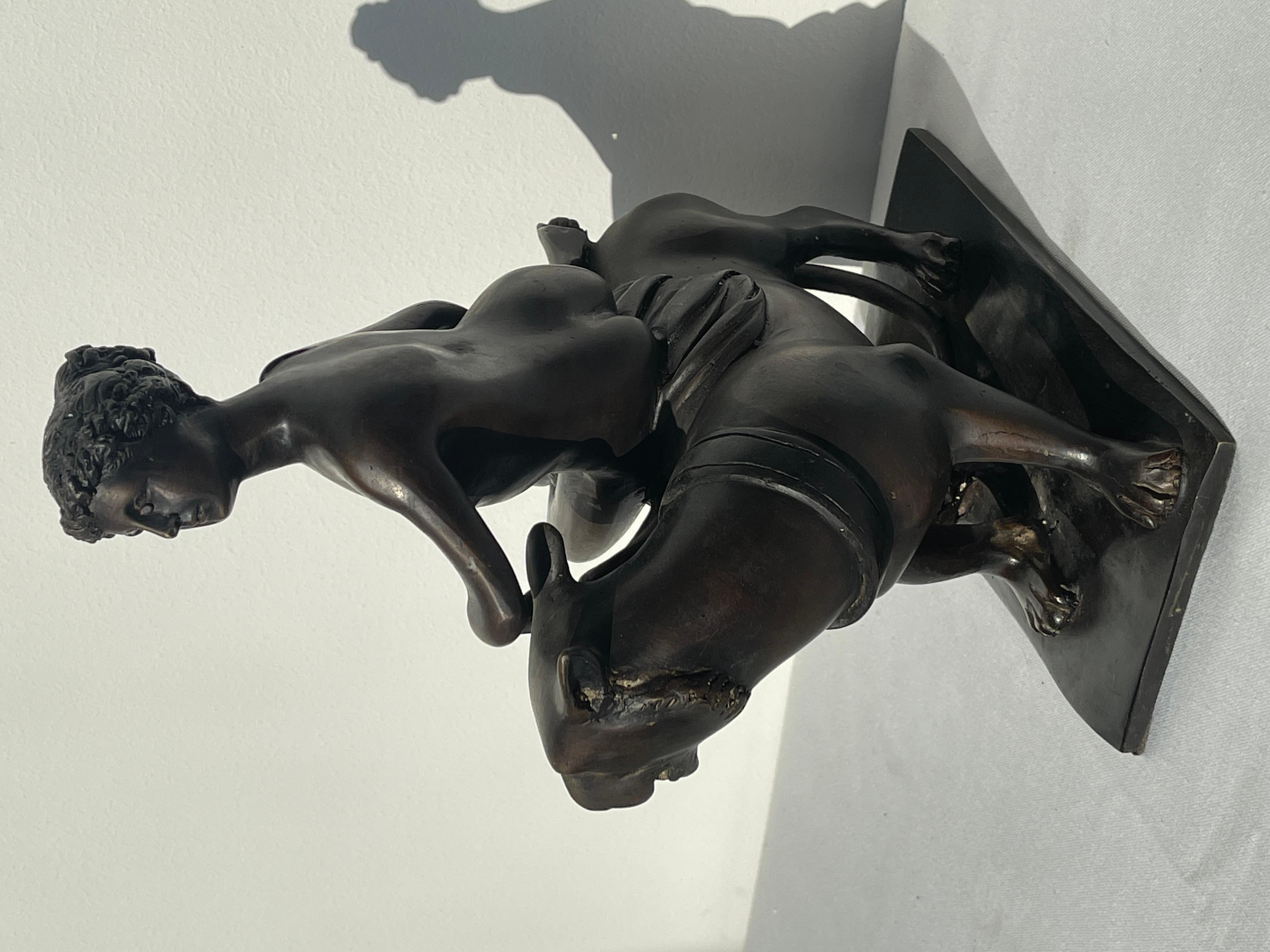 Scultura, Arianna in bronzo che cavalca una pantera, XX secolo in vendita 1