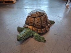 Artistic Metal Turtle Sculpture
