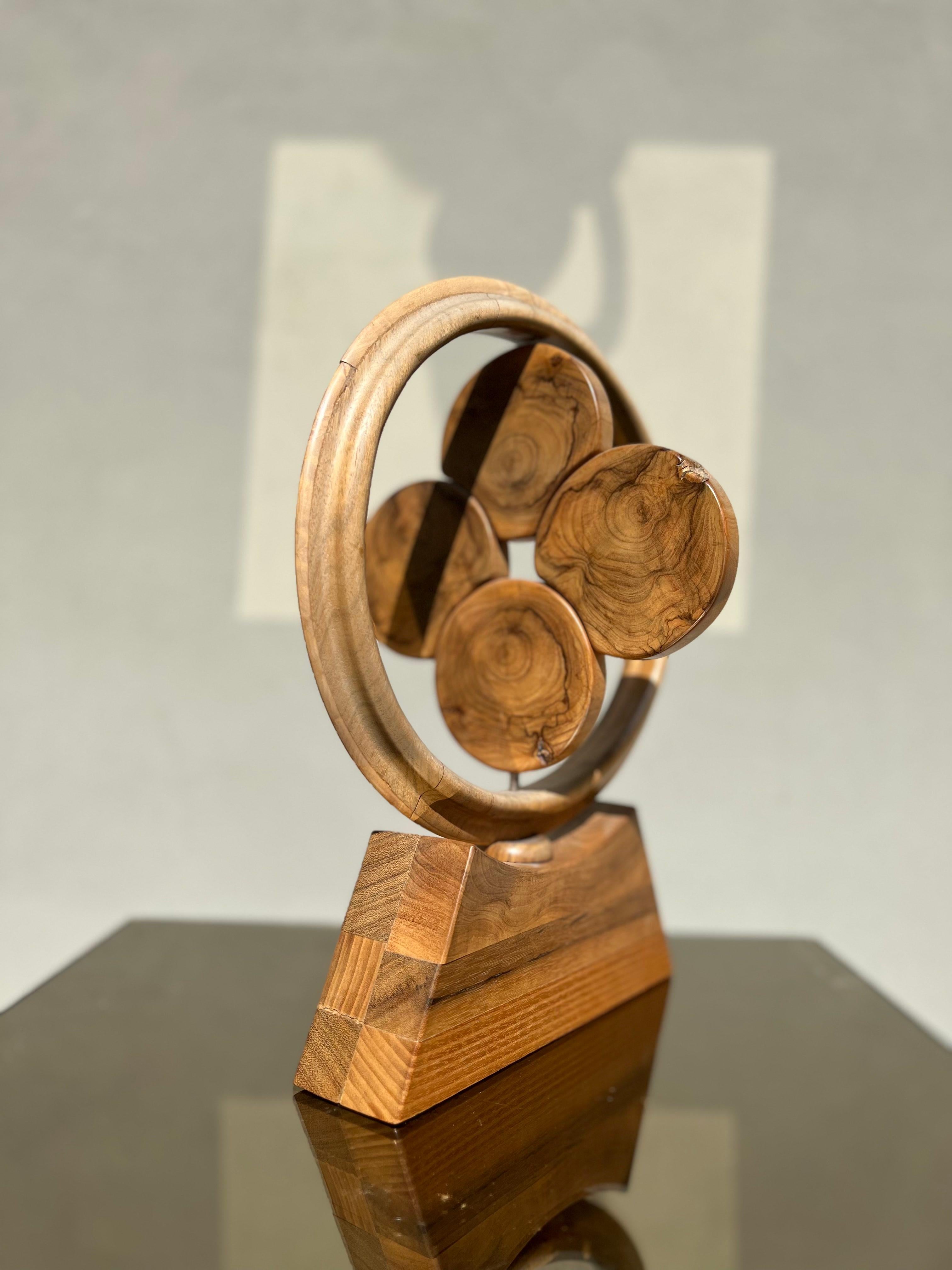 Scultura Astratta in Radica Di Noce, xx Secolo, Scultura, Vintage, Design in vendita 8